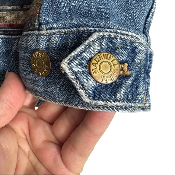 MADEWELL Boho American Flag Embellished Jean Jacket Size XS -- GORGEOUS!!! - Picture 6 of 11